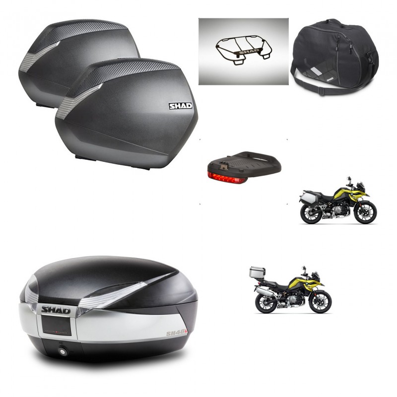 SHAD Baul SH48 + soporte montaje maletas SH36 accesorios TITANIUM PREMIUM KIT-464220