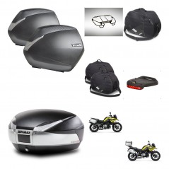 SHAD SH48 trunk + mounting bracket SH36 suitcases accessories TITANIUM PREMIUM KIT-464221