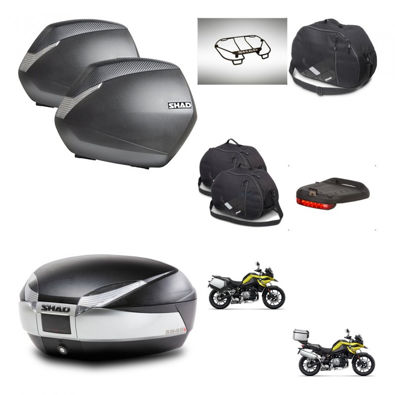 SHAD Baul SH48 + soporte montaje maletas SH36 accesorios TITANIUM PREMIUM KIT-464221