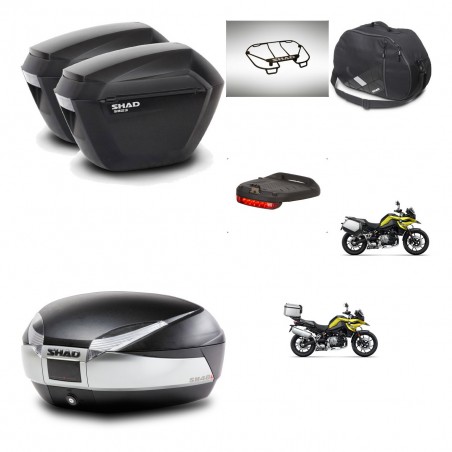 SHAD Baul SH48 + soporte montaje maletas sh23 accesorios TITANIUM PREMIUM KIT-464222