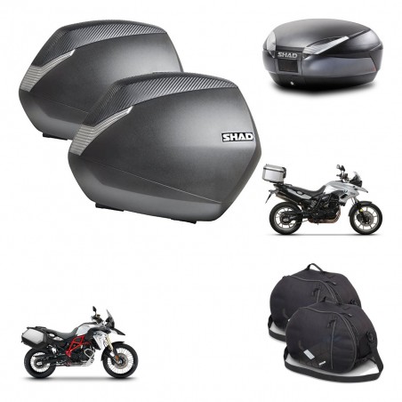 SHAD Baul SH48 + soporte montaje maletas SH36 accesorios DARK GREY PREMIUM KIT-464227