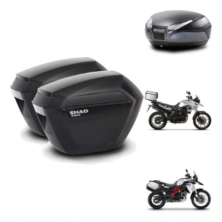 SHAD Baul SH48 + soporte montaje maletas sh23 DARK GREY PREMIUM KIT-464228