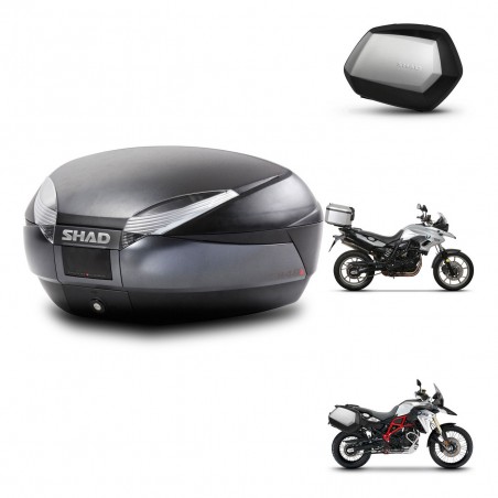 SHAD Maletas SH35 PREMIUM + soporte montaje baul SH48 DARK GREY KIT-464229