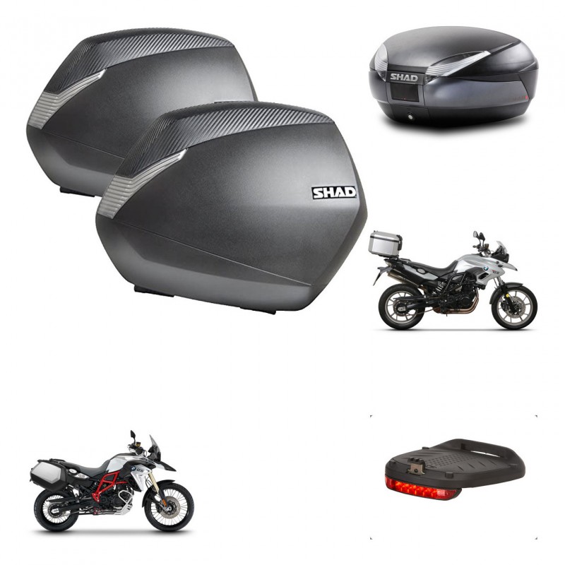 SHAD Baul SH48 + soporte montaje maletas SH36 accesorios DARK GREY PREMIUM KIT-464232