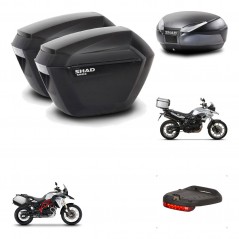 SHAD Baul SH48 + soporte montaje maletas sh23 accesorios DARK GREY PREMIUM KIT-464234