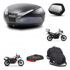 SHAD Maletas SH35 PREMIUM + soporte montaje baul SH48 accesorios DARK GREY KIT-464236