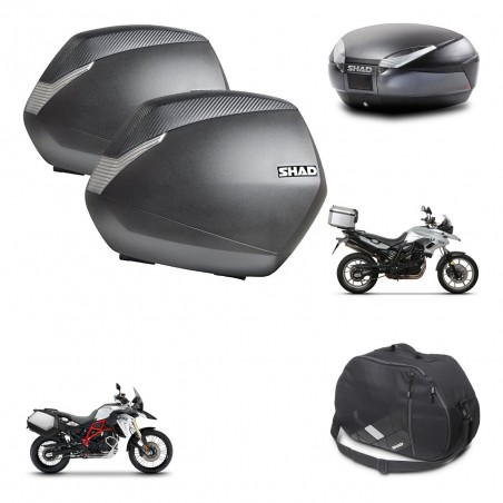SHAD Baul SH48 + soporte montaje maletas SH36 accesorios DARK GREY PREMIUM KIT-464238