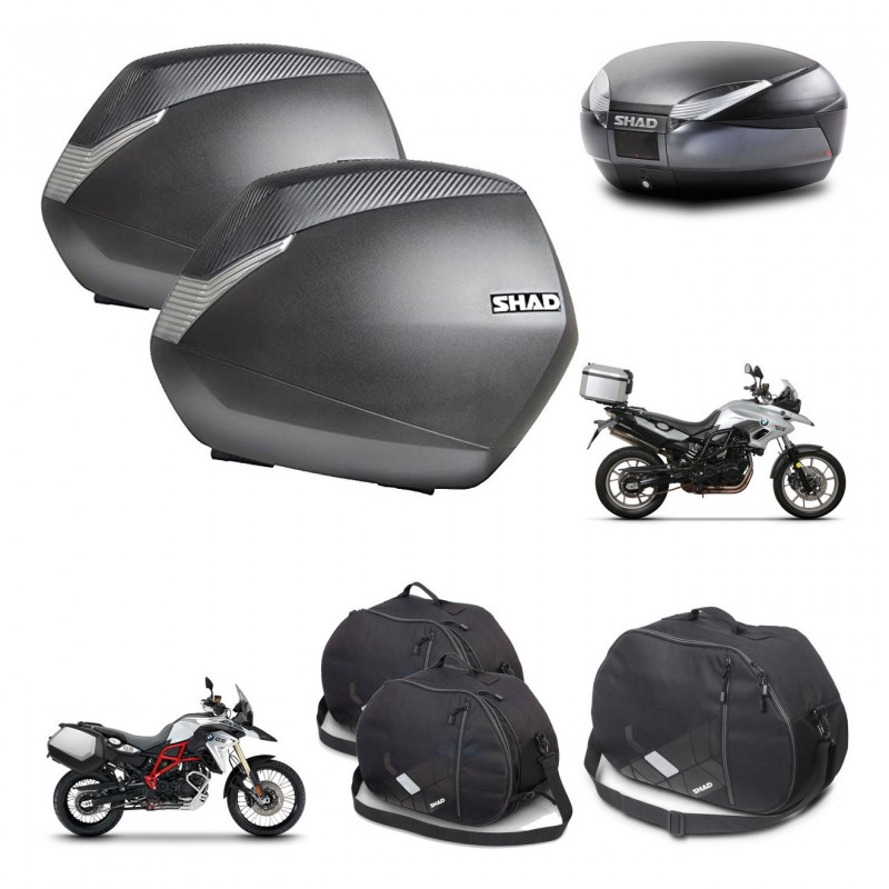 SHAD SH48 trunk + mounting bracket SH36 suitcases accessories DARK GREY PREMIUM KIT-464239