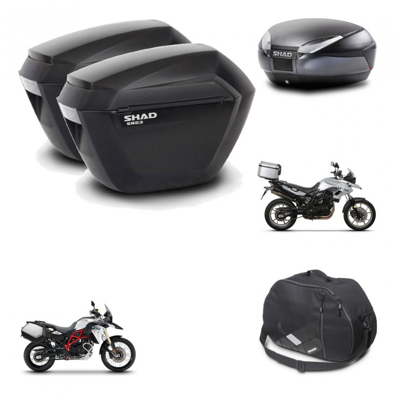 SHAD SH48 trunk + mounting bracket sh23 suitcases accessories DARK GREY PREMIUM KIT-464240