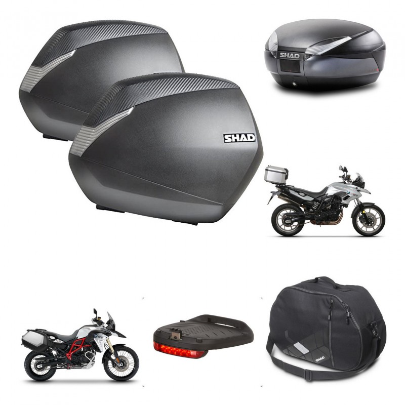 SHAD SH48 trunk + mounting bracket SH36 suitcases accessories DARK GREY PREMIUM KIT-464244