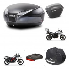 SHAD SH23 alu suitcases + mounting bracket SH48 trunk accessories DARK GREY PREMIUM KIT-464249
