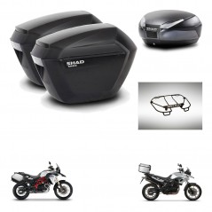 SHAD Baul SH48 + soporte montaje maletas sh23 accesorios DARK GREY PREMIUM KIT-464252