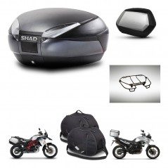 SHAD SH35 PREMIUM suitcases + mounting bracket SH48 trunk accessories DARK GREY KIT-464254