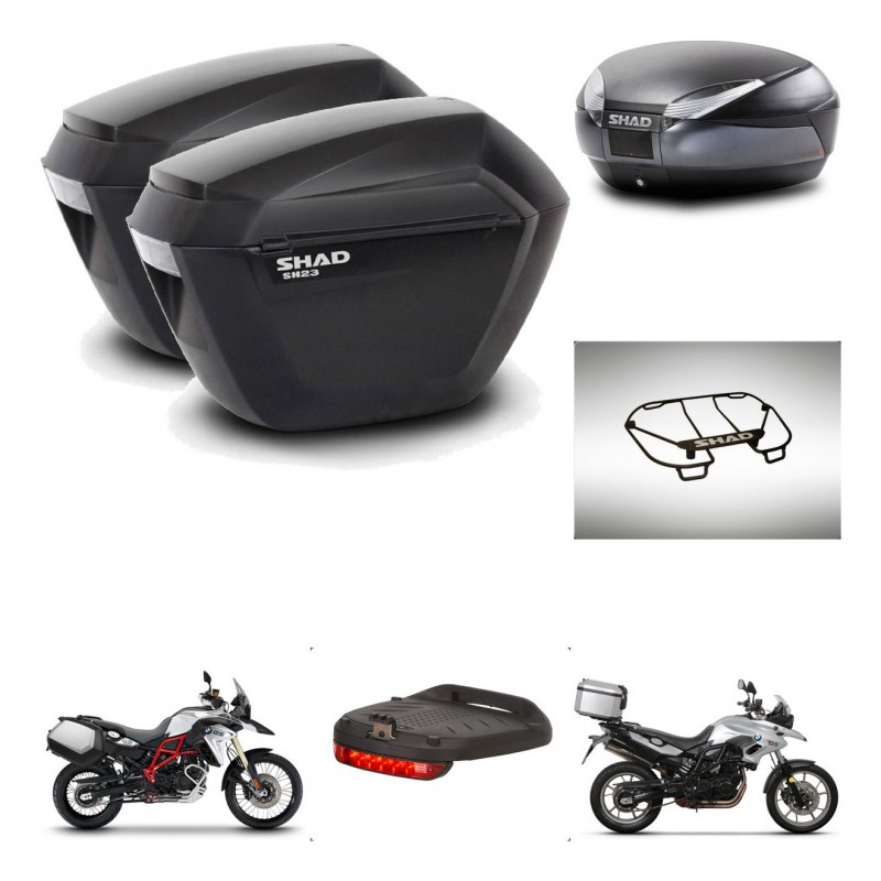 SHAD SH48 trunk + mounting bracket sh23 suitcases accessories DARK GREY PREMIUM KIT-464258