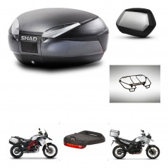 SHAD SH35 PREMIUM suitcases + mounting bracket SH48 trunk accessories DARK GREY KIT-464259