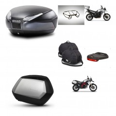 SHAD Maletas SH35 PREMIUM + soporte montaje baul SH48 accesorios DARK GREY KIT-464260