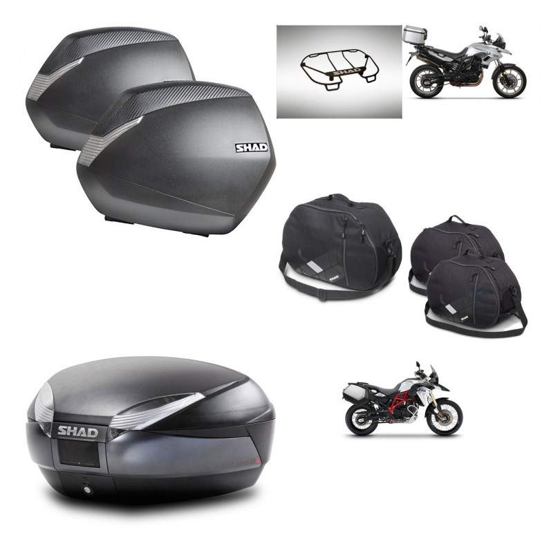 SHAD Baul SH48 + soporte montaje maletas SH36 accesorios DARK GREY PREMIUM KIT-464263