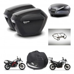 SHAD Baul SH48 + soporte montaje maletas sh23 accesorios DARK GREY PREMIUM KIT-464264