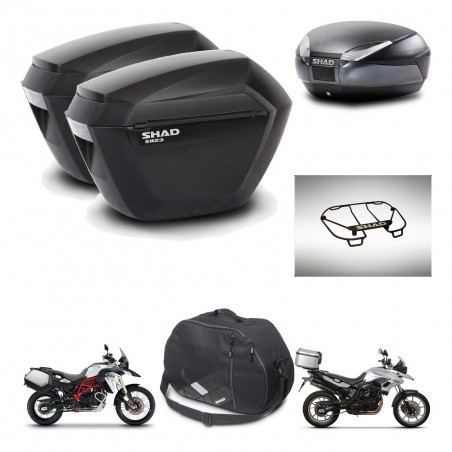 SHAD SH48 trunk + mounting bracket sh23 suitcases accessories DARK GREY PREMIUM KIT-464264
