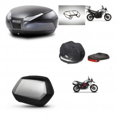 SHAD Maletas SH35 PREMIUM + soporte montaje baul SH48 accesorios DARK GREY KIT-464271