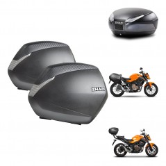 SHAD SH48 trunk + mounting bracket SH36 suitcases DARK GREY PREMIUM KIT-464282