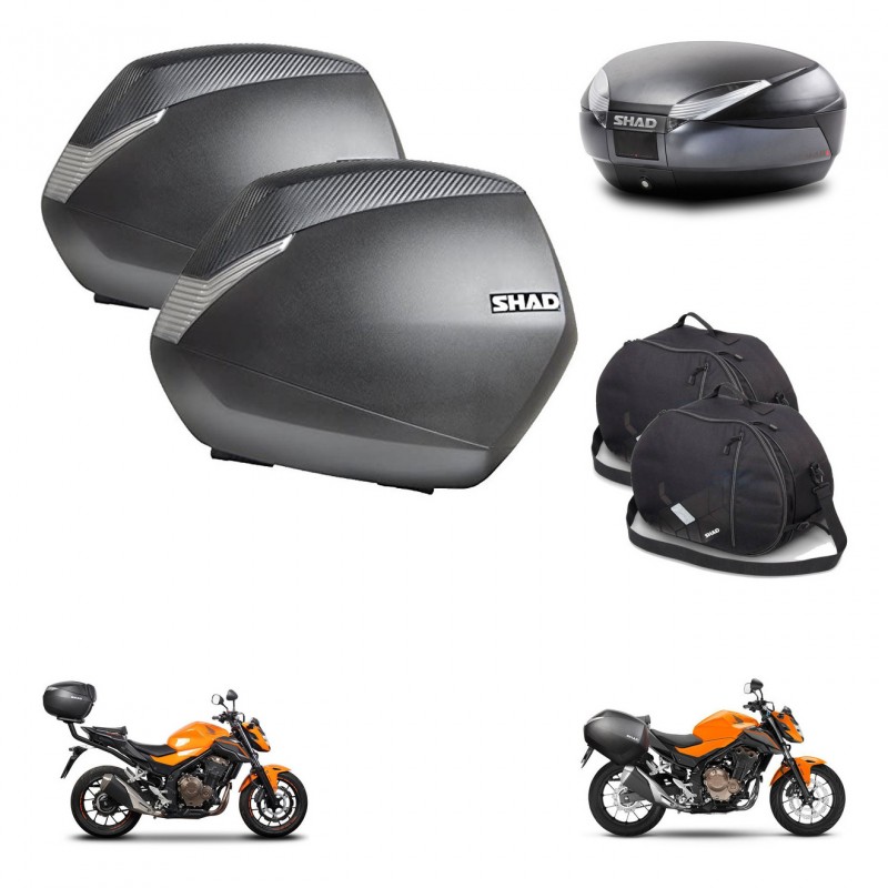 SHAD Baul SH48 + soporte montaje maletas SH36 accesorios DARK GREY PREMIUM KIT-464283