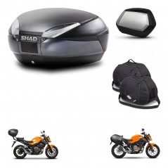 SHAD SH35 PREMIUM suitcases + mounting bracket SH48 trunk accessories DARK GREY KIT-464286