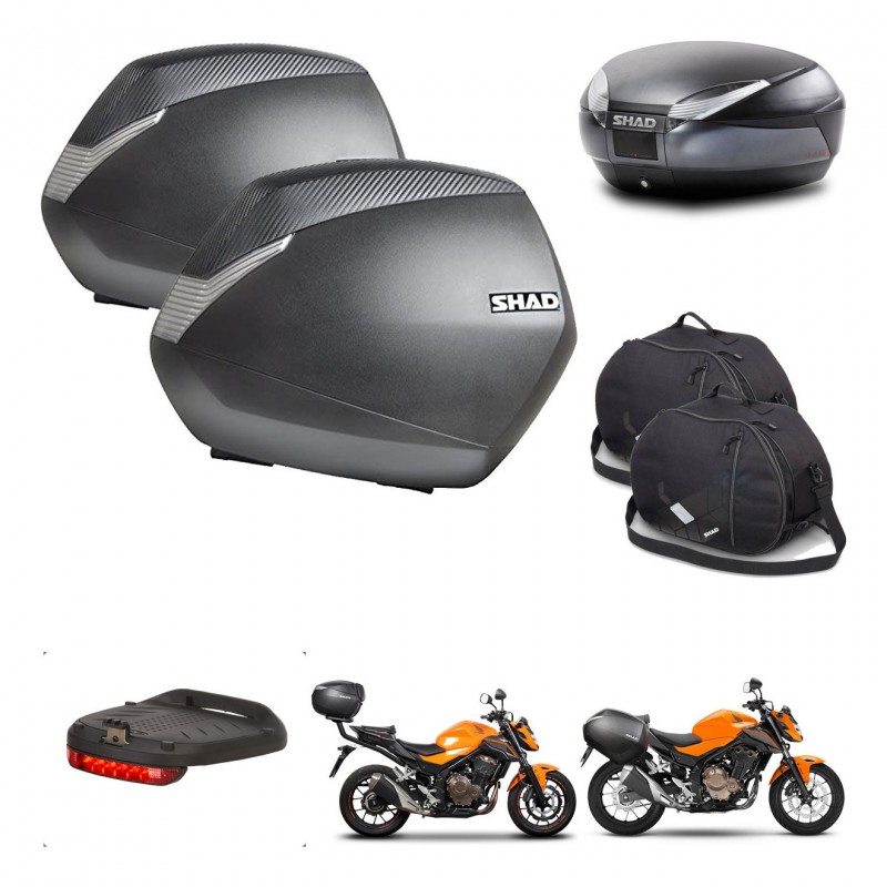 SHAD Baul SH48 + soporte montaje maletas SH36 accesorios DARK GREY PREMIUM KIT-464289