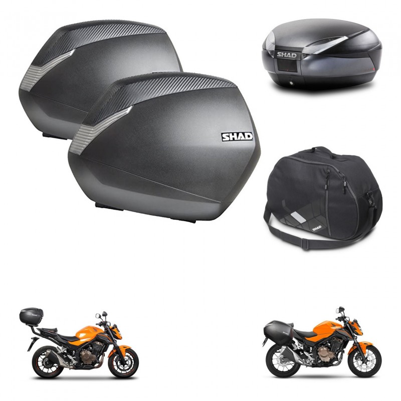 SHAD Baul SH48 + soporte montaje maletas SH36 accesorios DARK GREY PREMIUM KIT-464294