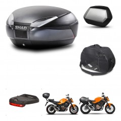 SHAD SH35 PREMIUM suitcases + mounting bracket SH48 trunk accessories DARK GREY KIT-464303