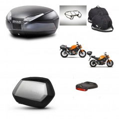 SHAD Maletas SH35 PREMIUM + soporte montaje baul SH48 accesorios DARK GREY KIT-464316