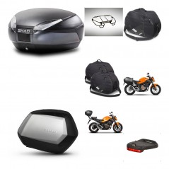 SHAD SH35 PREMIUM suitcases + mounting bracket SH48 trunk accessories DARK GREY KIT-464328