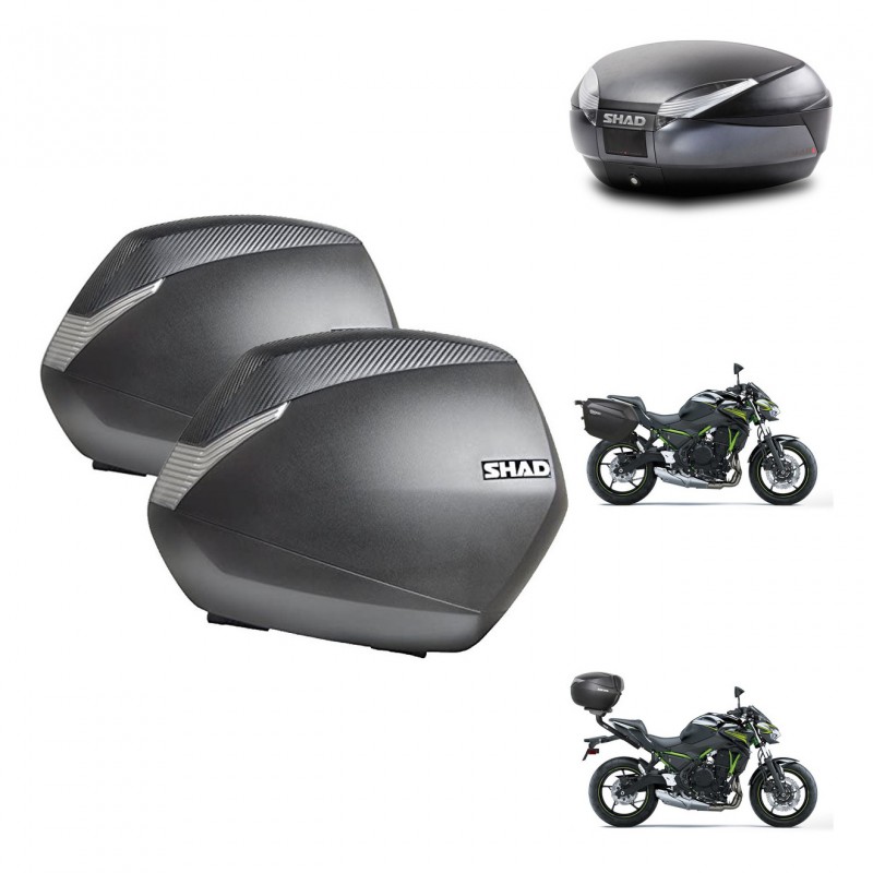 SHAD SH48 trunk + mounting bracket SH36 suitcases DARK GREY PREMIUM KIT-464338