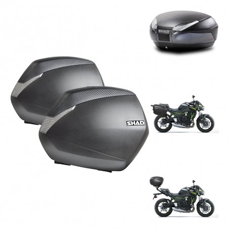 SHAD Baul SH48 + soporte montaje maletas SH36 DARK GREY PREMIUM KIT-464338