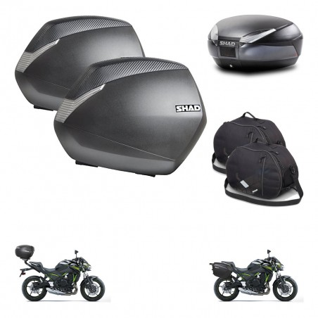 SHAD SH48 trunk + mounting bracket SH36 suitcases accessories DARK GREY PREMIUM KIT-464339