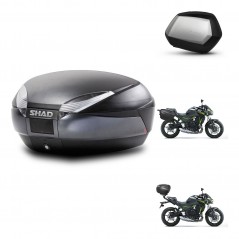 SHAD SH35 PREMIUM suitcases + mounting bracket SH48 trunk DARK GREY KIT-464341