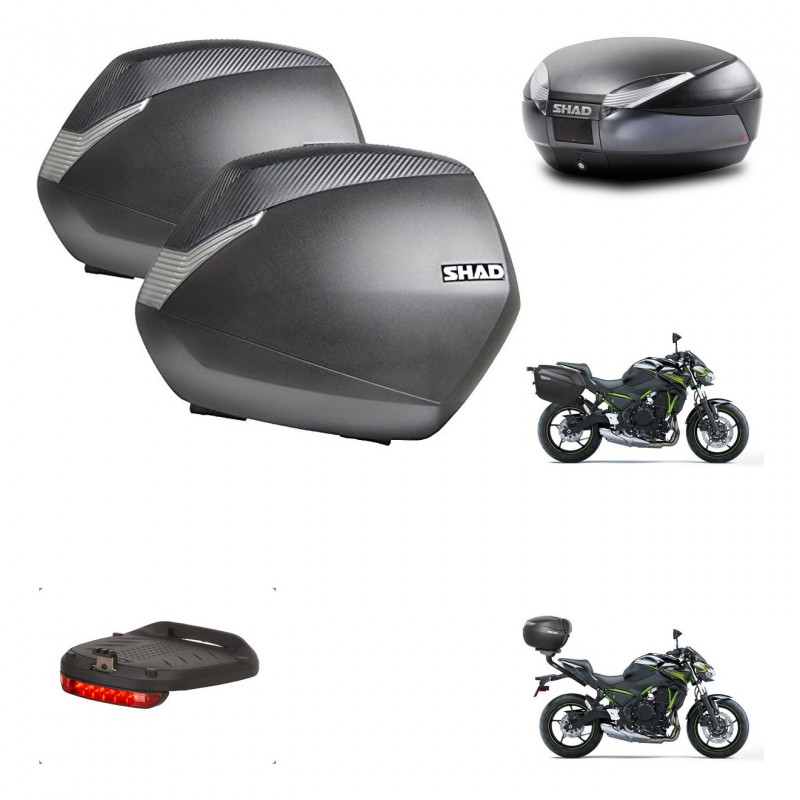 SHAD SH48 trunk + mounting bracket SH36 suitcases accessories DARK GREY PREMIUM KIT-464344