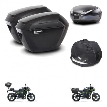 SHAD Baul SH48 + soporte montaje maletas sh23 accesorios DARK GREY PREMIUM KIT-464352
