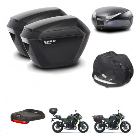 SHAD Baul SH48 + soporte montaje maletas sh23 accesorios DARK GREY PREMIUM KIT-464358