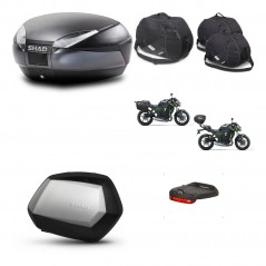 SHAD Maletas SH35 PREMIUM + soporte montaje baul SH48 accesorios DARK GREY KIT-464360