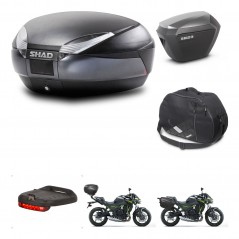 SHAD SH23 alu suitcases + mounting bracket SH48 trunk accessories DARK GREY PREMIUM KIT-464361