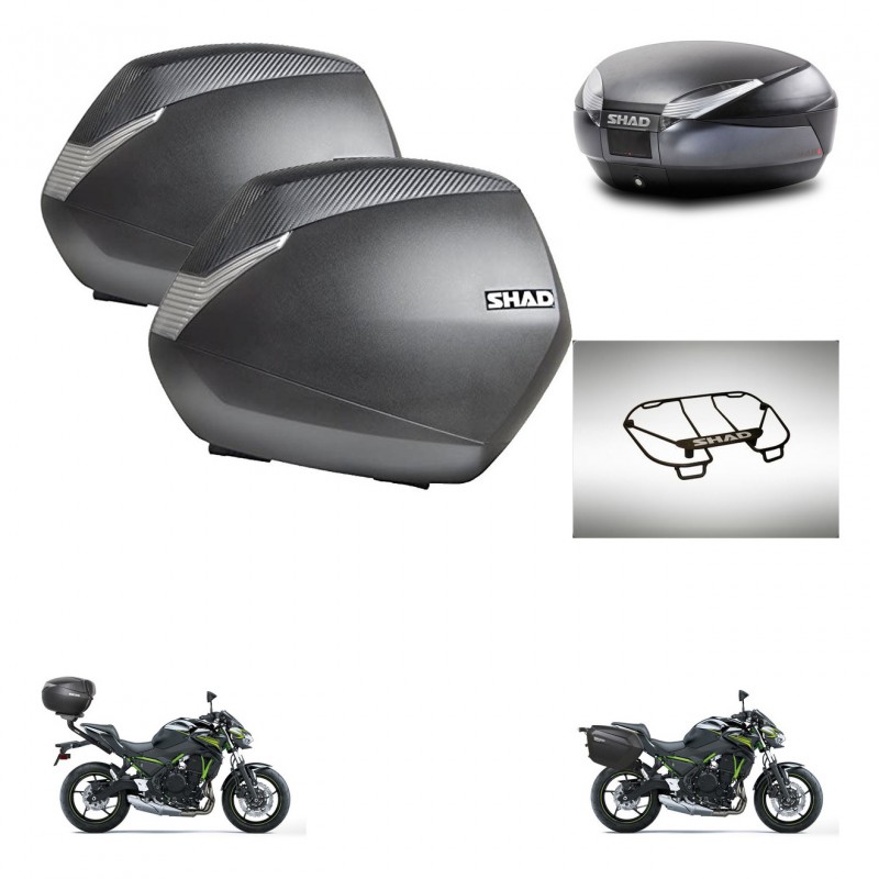 SHAD SH48 trunk + mounting bracket SH36 suitcases accessories DARK GREY PREMIUM KIT-464362