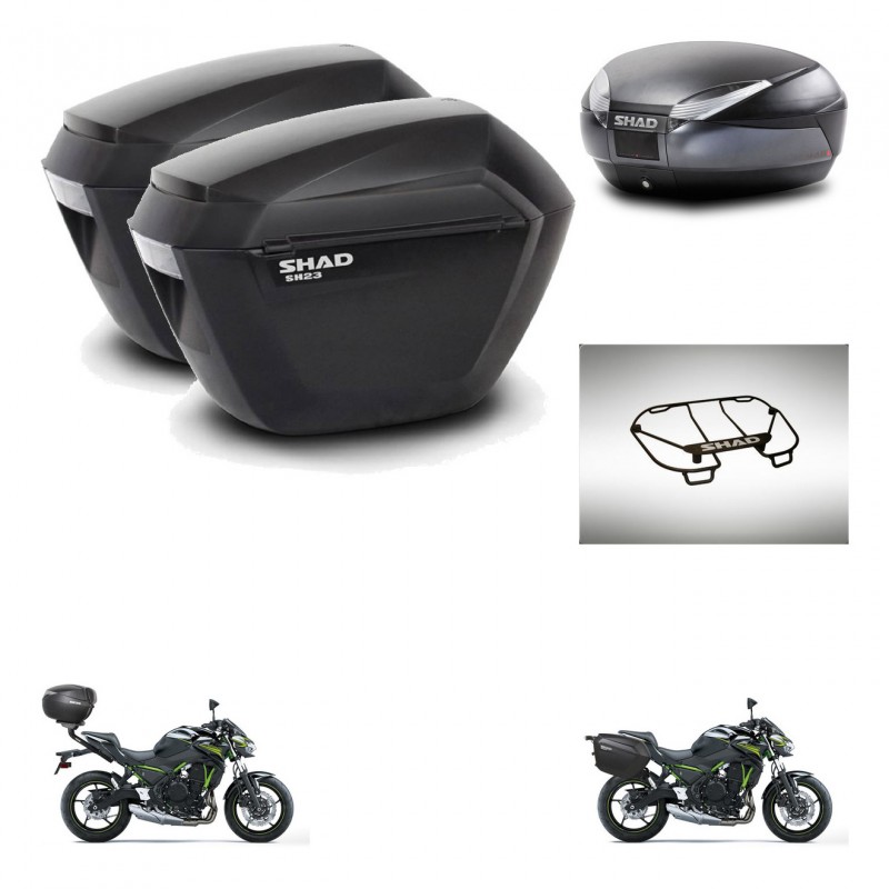 SHAD SH48 trunk + mounting bracket sh23 suitcases accessories DARK GREY PREMIUM KIT-464364