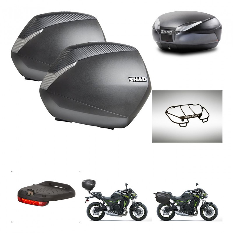SHAD SH48 trunk + mounting bracket SH36 suitcases accessories DARK GREY PREMIUM KIT-464368