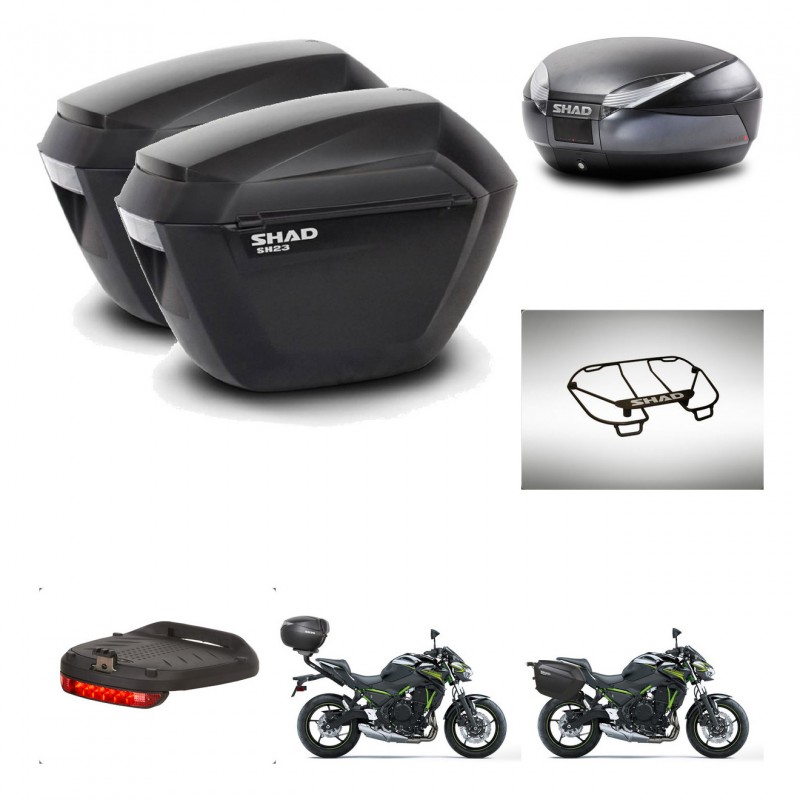 SHAD Baul SH48 + soporte montaje maletas sh23 accesorios DARK GREY PREMIUM KIT-464370