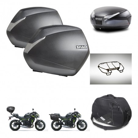 SHAD Baul SH48 + soporte montaje maletas SH36 accesorios DARK GREY PREMIUM KIT-464374