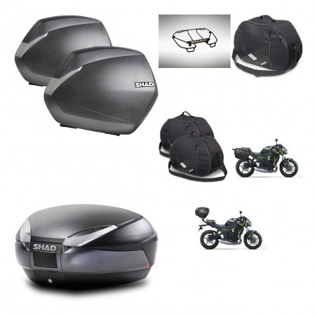 SHAD Baul SH48 + soporte montaje maletas SH36 accesorios DARK GREY PREMIUM KIT-464375