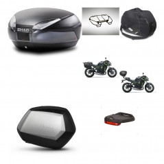 SHAD Maletas SH35 PREMIUM + soporte montaje baul SH48 accesorios DARK GREY KIT-464383