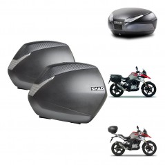 SHAD SH48 trunk + mounting bracket SH36 suitcases DARK GREY PREMIUM KIT-464386