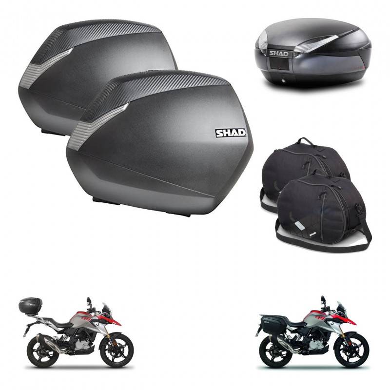 SHAD Baul SH48 + soporte montaje maletas SH36 accesorios DARK GREY PREMIUM KIT-464387